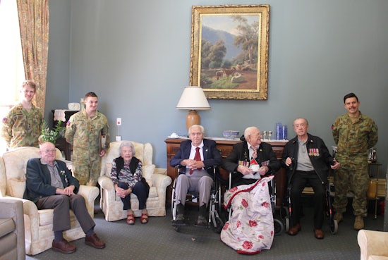 <p>Current and former Victorian servicemen came together at a unique ‘meet and greet’ morning tea at Benetas Broughton Hall in Camberwell commemorating ANZAC Day.</p>
