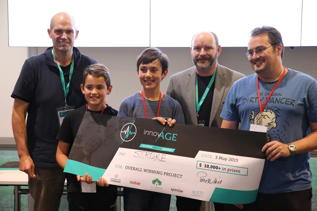 <p>The creators of the winning project S.T.R.O.K.E.</p>
