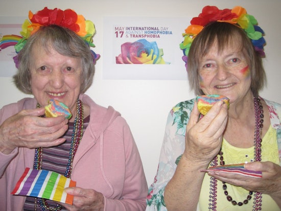 <p>Lifeview Argyle Court residents, Dee and Jan, celebrate LGBTI inclusiveness.</p>
