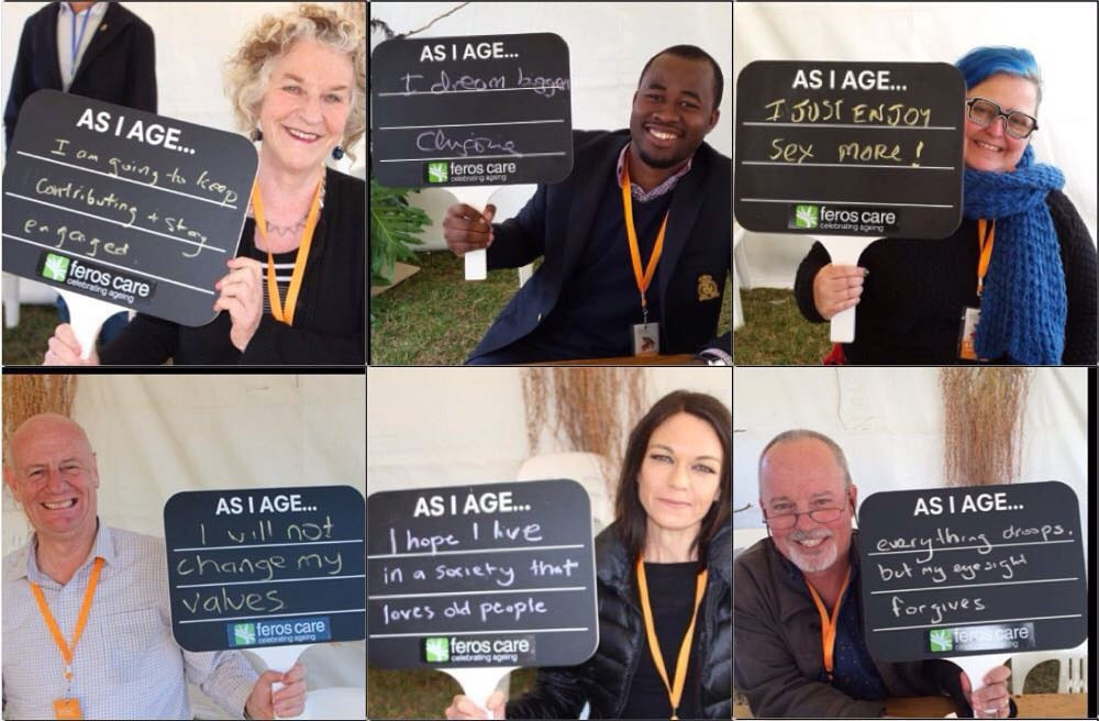 <p>Writers at the Byron Bay Writers festival also had their say on the 'As I Age' wall</p>
