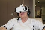 Virtual reality glasses allow the wearer to take part in activities that spark positive memories and emotions.