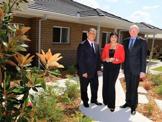 <p>NSW Minister for Ageing and Minister for Disability Services The Hon. John Ajaka MLC, IRT Group CE Nieves Murray and Parliamentary Sectretary for the Illawarra and South Coast Gareth Ward</p>
