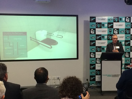 <p>Dementia-Friendly Home app user Norm Smith at the launch</p>
