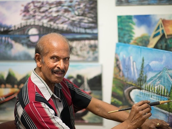 <p>Victor says painting has become full-time to keep his mind and body active since battling Parkinson's.</p>
