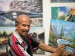 Victor says painting has become full-time to keep his mind and body active since battling Parkinson&#39;s.
