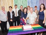 Uniting&#39;s team recently celebrating their Rainbow Tick accredditation