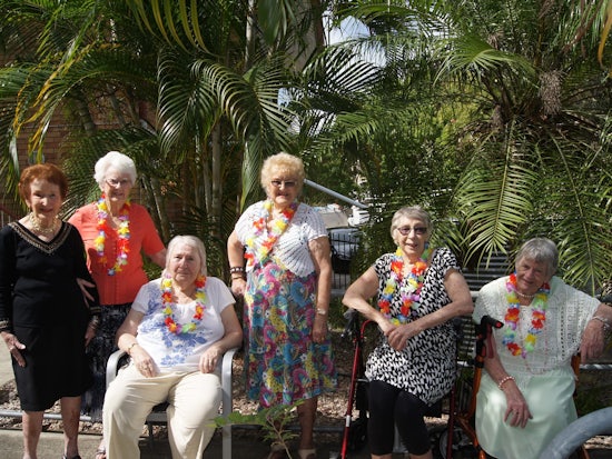 <p>The six Lutheran Community Care Zion residents who are going on a cruise together later this month.</p>
