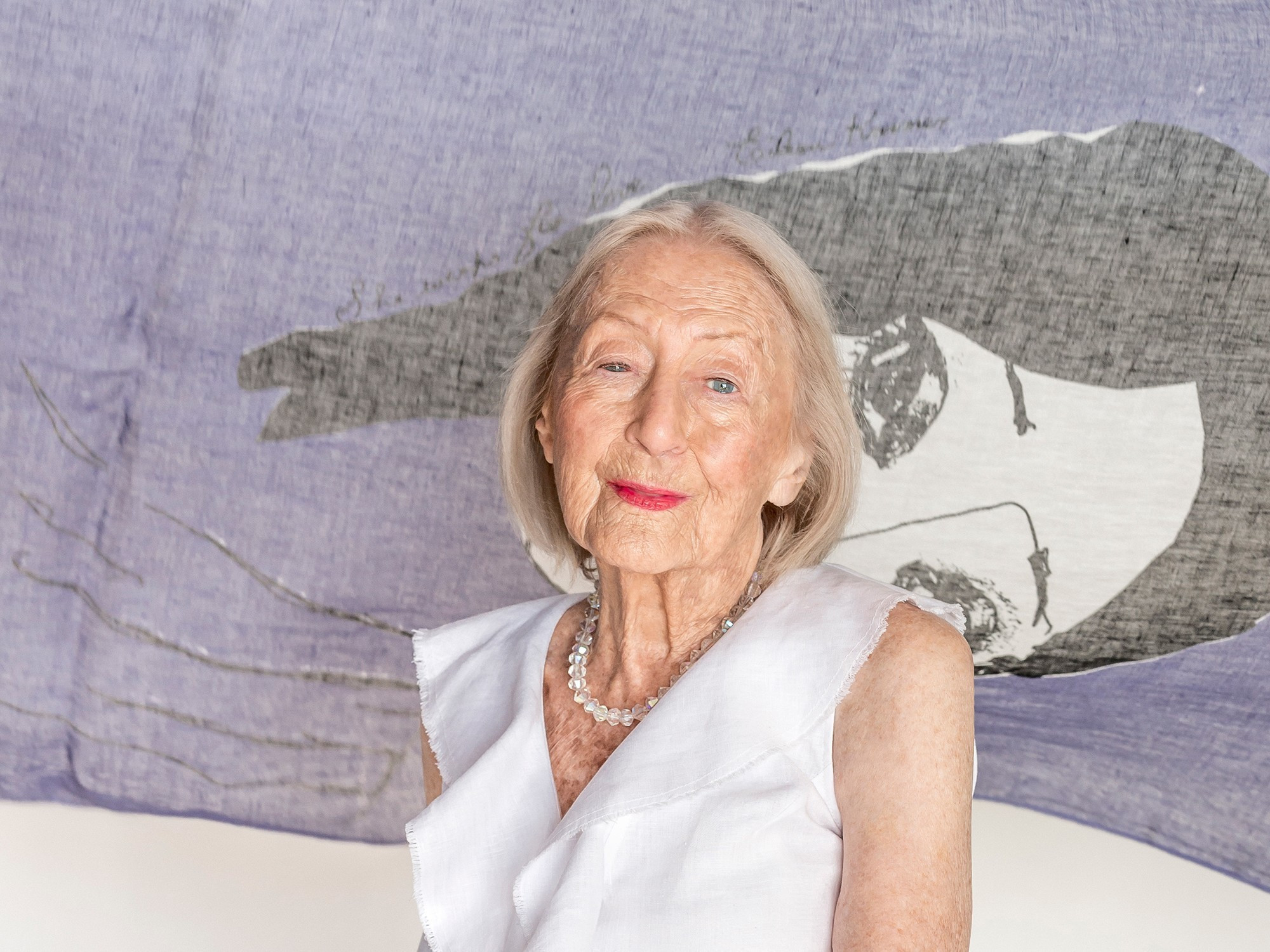<p>Eileen Kramer's scarves are for sale to fund a new art project for residents in aged care </p>
