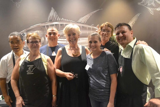 <p>Maggie Beer with some of the participants of Creating An Appetite For Life</p>

