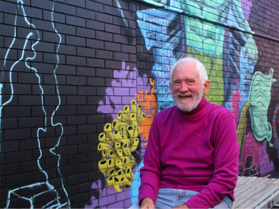 <p>Hugh Webster participating in Popped Festival (Source: Feros Care)</p>