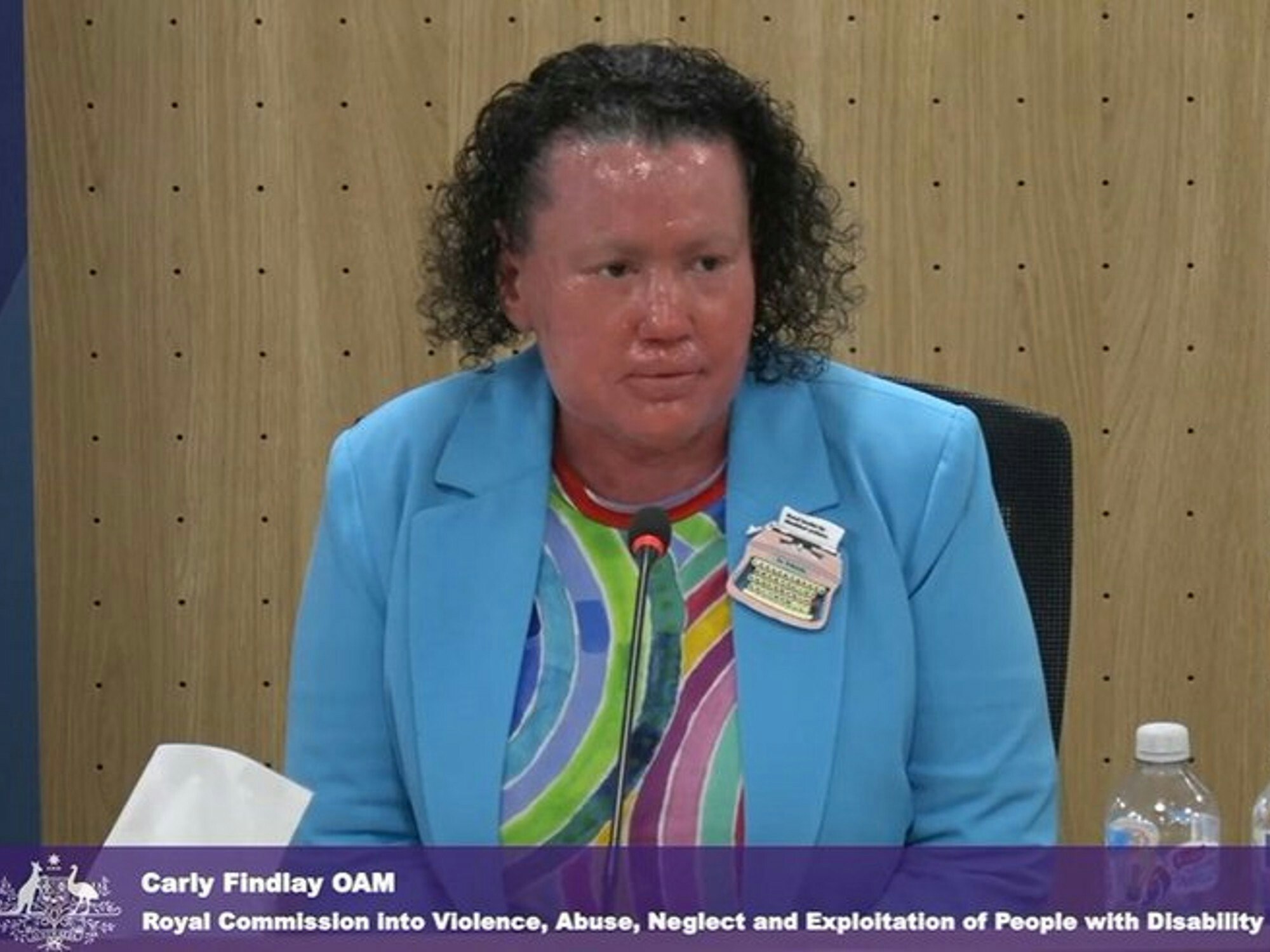 Carly Findlay spoke of the importance of online visibility for people with disability at the Disability Royal Commission. [Source: Twitter]
