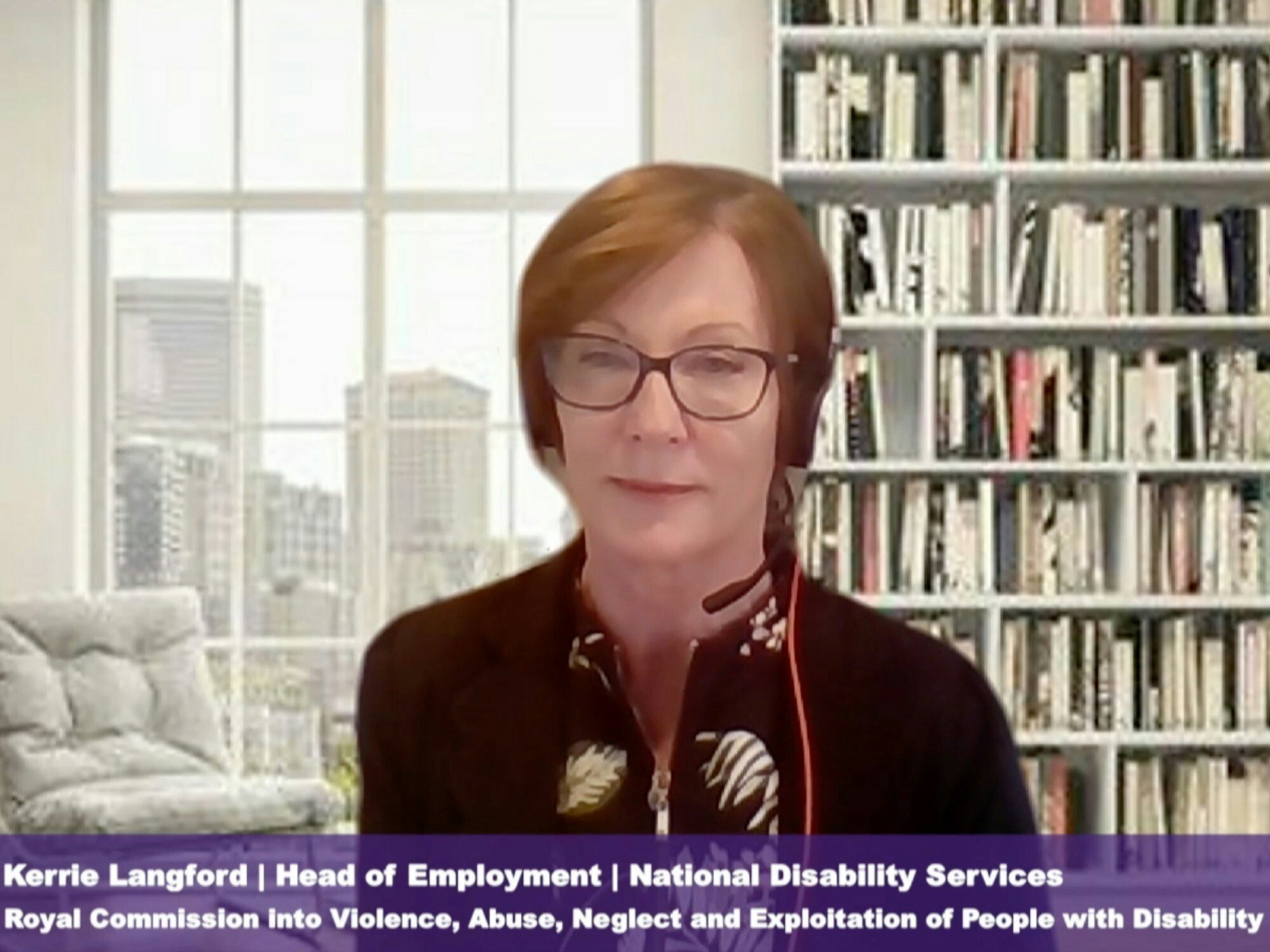 <p>National Disability Services Head of Employment Kerrie Langford told the Disability Royal Commission the organisation has a vision for change in ADEs. [Source: Disability Royal Commission]</p>
