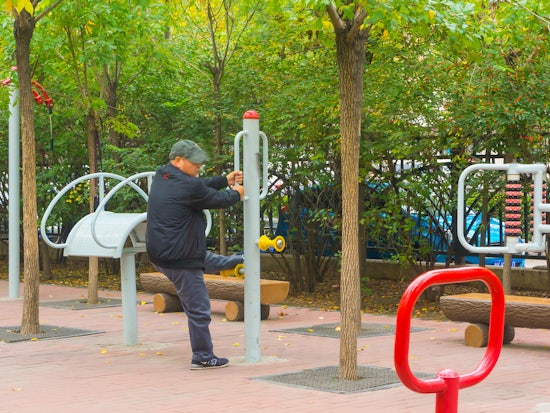 <p>Seniors playgrounds are already popular in China and Europe – could Australians find them just as beneficial? (Source: xiaoke wei/Shutterstock)</p>

