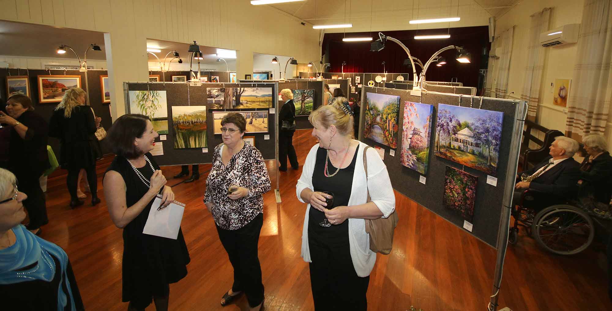 <p>Residents artworks on display at Lutheran Community Care’s Zion aged care annual art exhibition</p>
