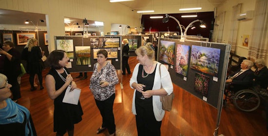 <p>Residents artworks on display at Lutheran Community Care’s Zion aged care annual art exhibition</p>

