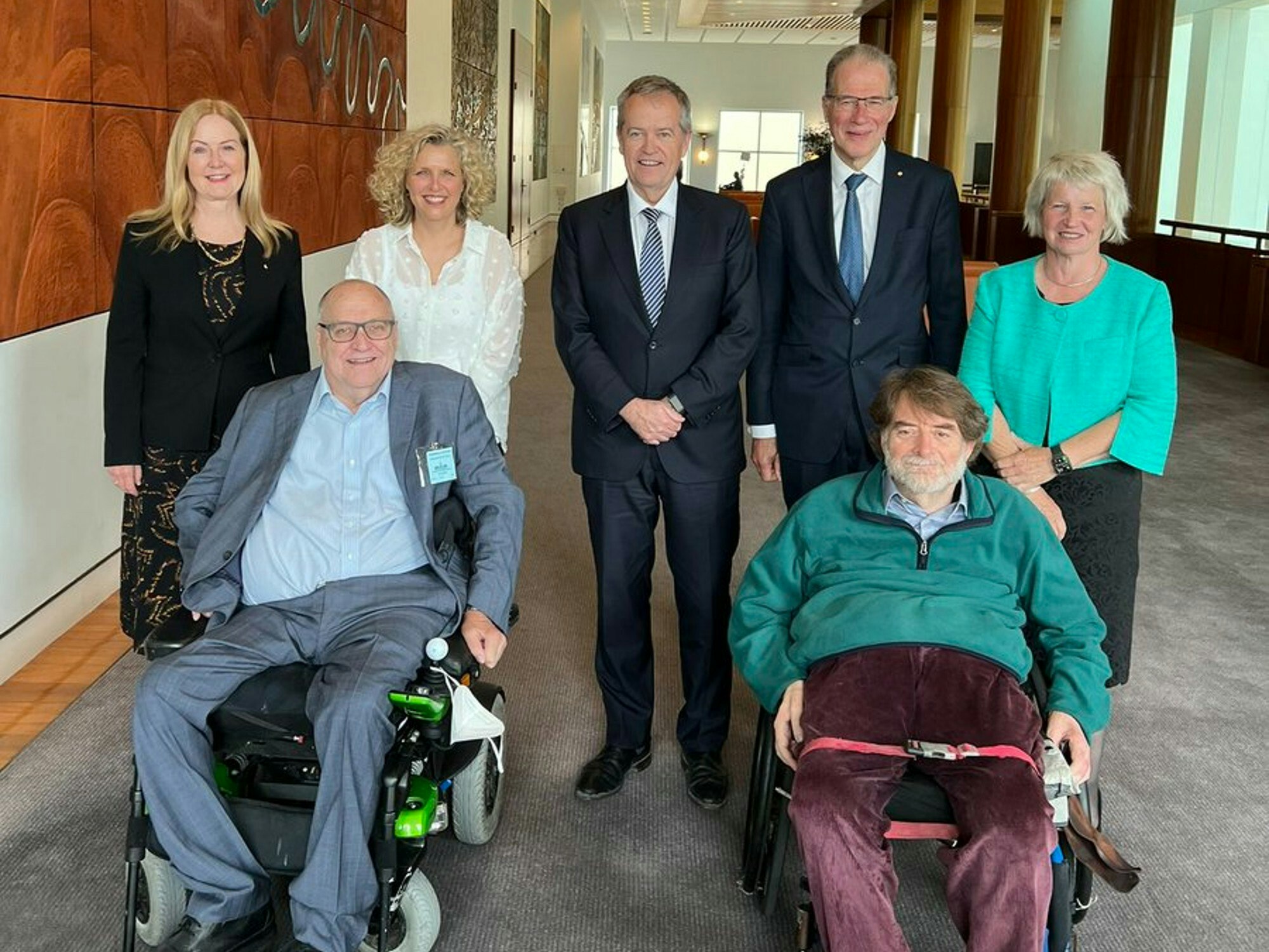 <p>Minister Bill Shorten named Professor Bruce Bonyhady AM and Ms Lisa Paul AO PSM as co-chairs of the NDIS review panel in 2022. [Source: Twitter]</p>
