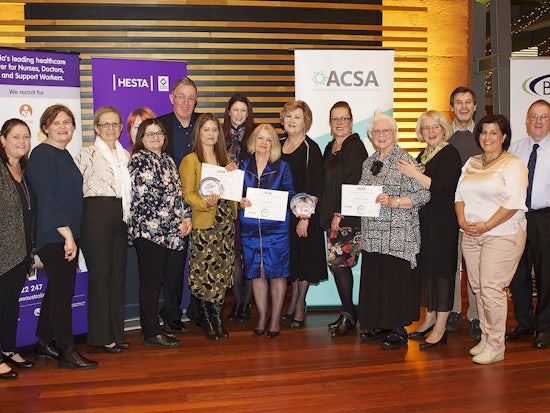 <p>The SA winners of the 2018 ACSA Aged Care Awards (Source: ACSA)</p>
