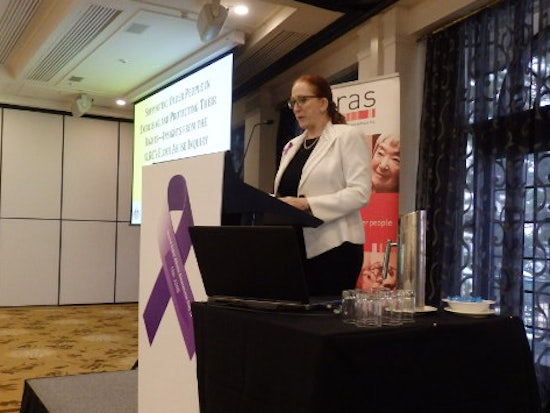 <p>Professor Rosalind Croucher spoke at the World Elder Abuse Awareness Day conference in Adelaide last week (Source: ARAS)</p>
