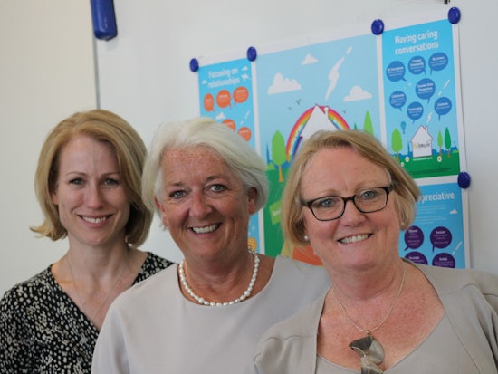 <p>(L-R) SA Innovation Hub Executive Officer Sarah Rhead, with My Home Life Directors Belinda Dewar and Julienne Meyer</p>