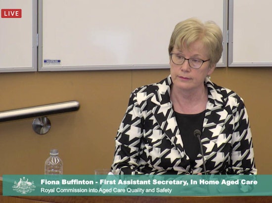 <p>Assistant Secretary of In Home Aged Care at the Department of Health, Fiona Buffinton told the Commission more investment is needed to reduce waiting times for home care packages</p>
