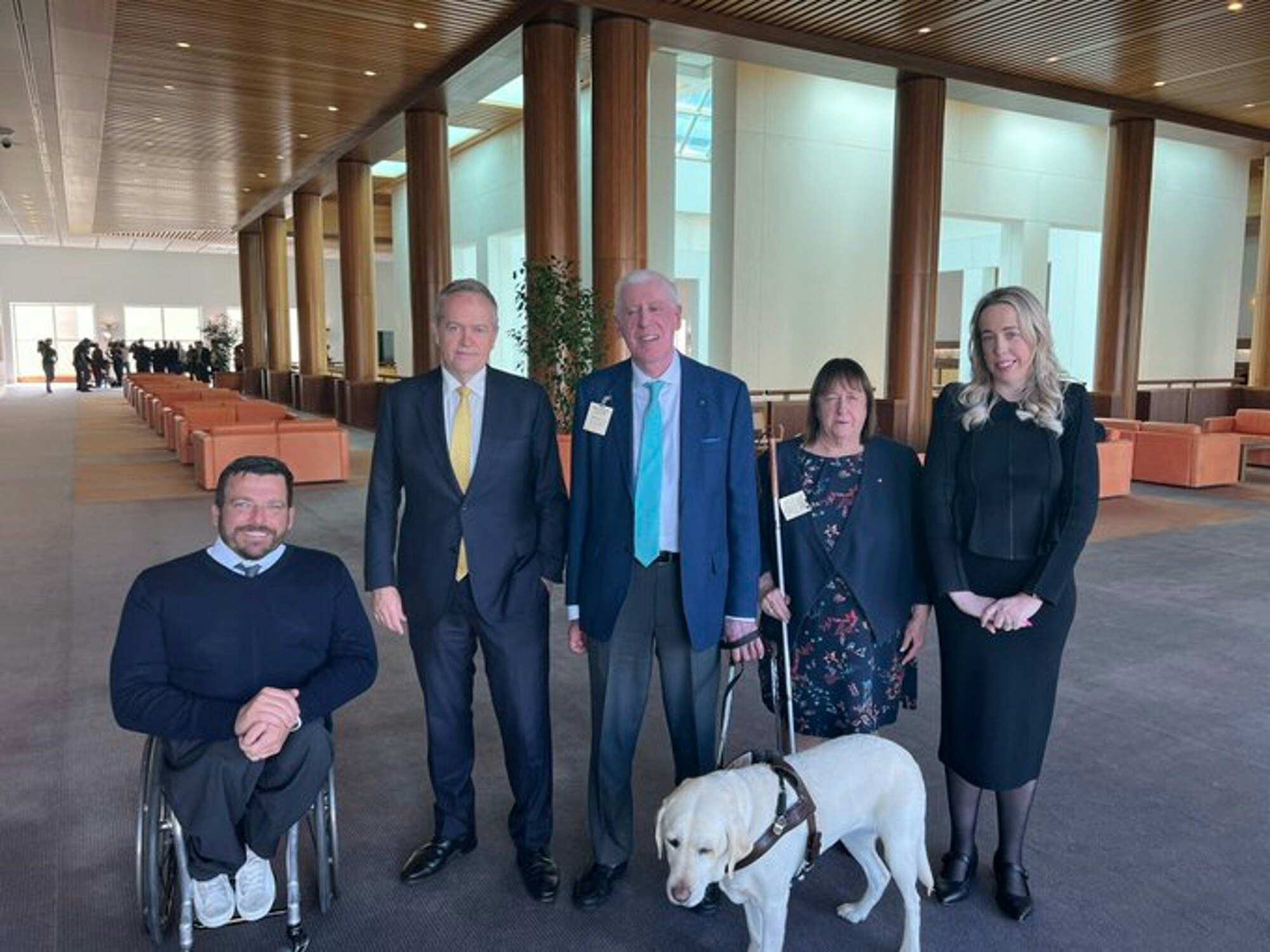 Members of the new NDIA board, including chair Kurt Fearnley (left) and CEO Rebecca Falkingham (right). [Source: Twitter]
