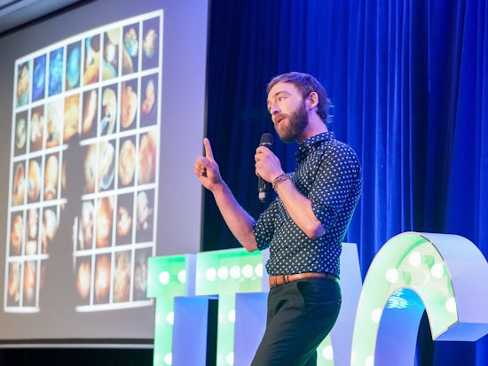 <p>One of the exciting speakers who took to the stage for ITAC 2017 in Queensland (Source: Corporate Vision Events)</p>
