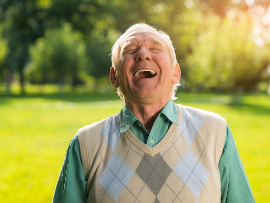 <p>Laughter Yoga results show benefits to elderly participants blood pressure and overall feelings of wellbeing (Source: Shutterstock)</p>
