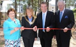 (left to right): Ms Judith Carpenter (incoming BaptistCare Chairperson); Hills Shire Mayor Yvonne Keane; Ray Williams MP; Dr Graham Henderson (out-going BaptistCare Chairperson).