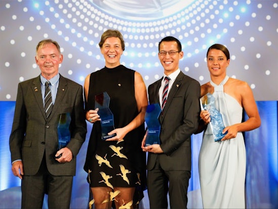 <p>2018 Australian of the Year award winners at the event in Canberra on 25 January (Source: Australian of the Year Awards)</p>
