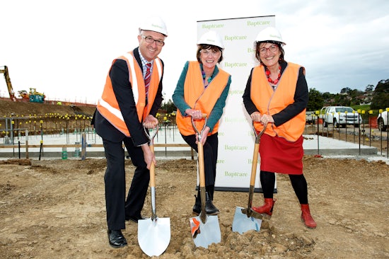 <p>L-R: Baptcare Acting Chief Executive, Brent Dankesreither, Parliamentary Secretary for Health, Mary-Anne Thomas and Federal Member for Calwell, Maria Vamvakinou</p>
