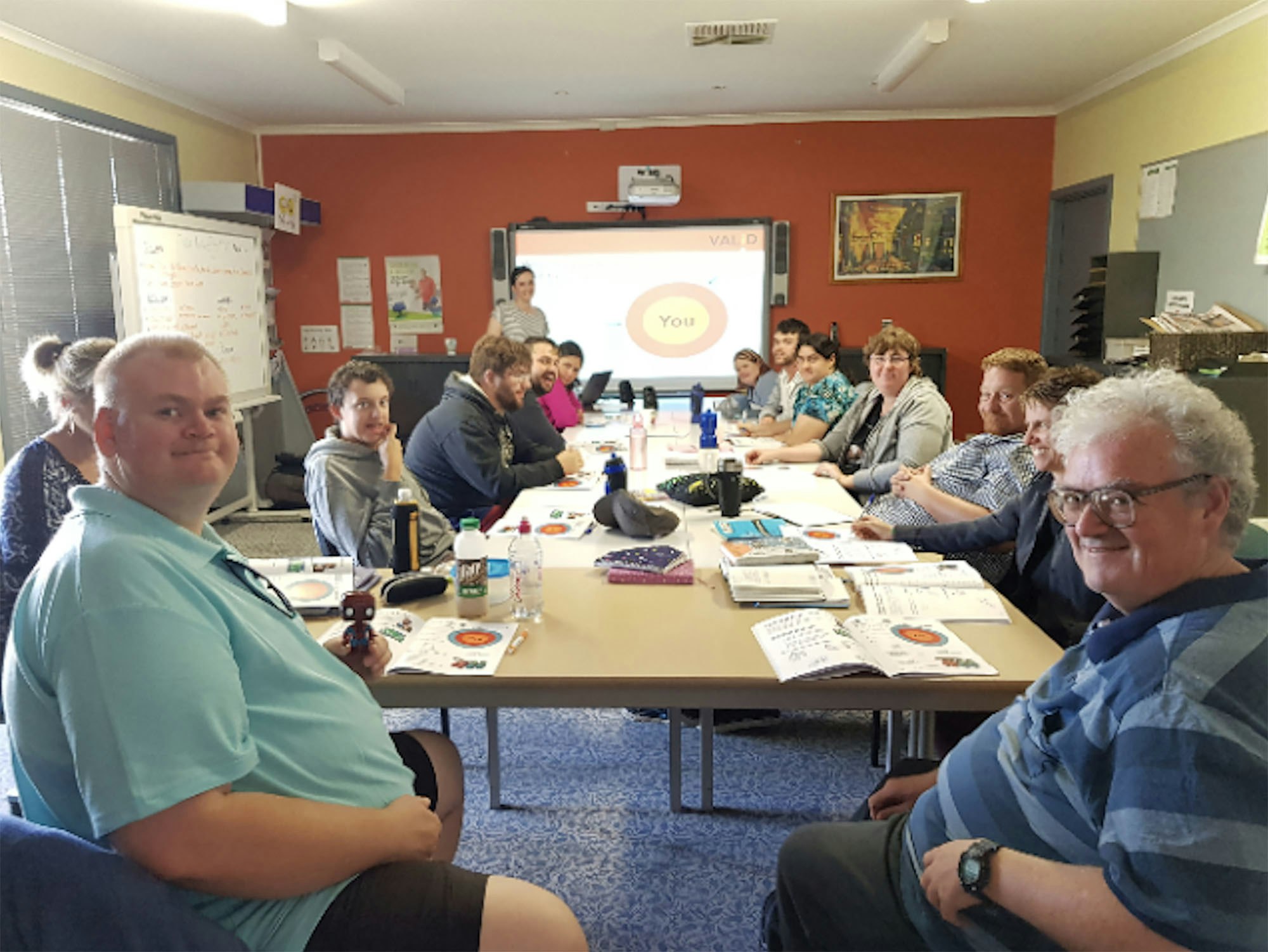 The Christie Centre team enjoying the Keys To Success &#8211; Self Advocacy Training in Mildura [Source: VALID]
