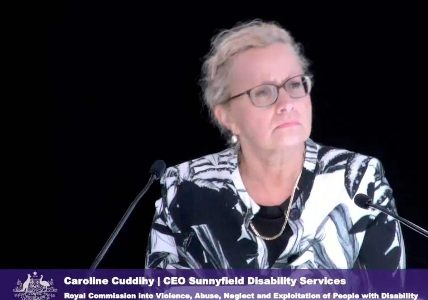 <p> Sunnyfield Disability Services CEO Caroline Cuddihy fronted the disability royal commission over three days last week. [Source: Disability Royal Commission]</p>
