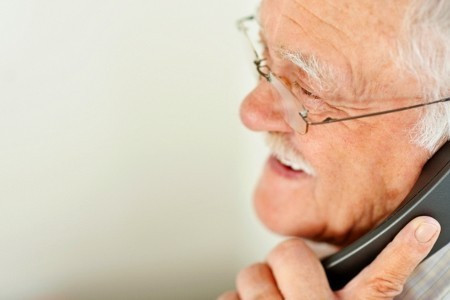 <p>Man talking on phone</p>
