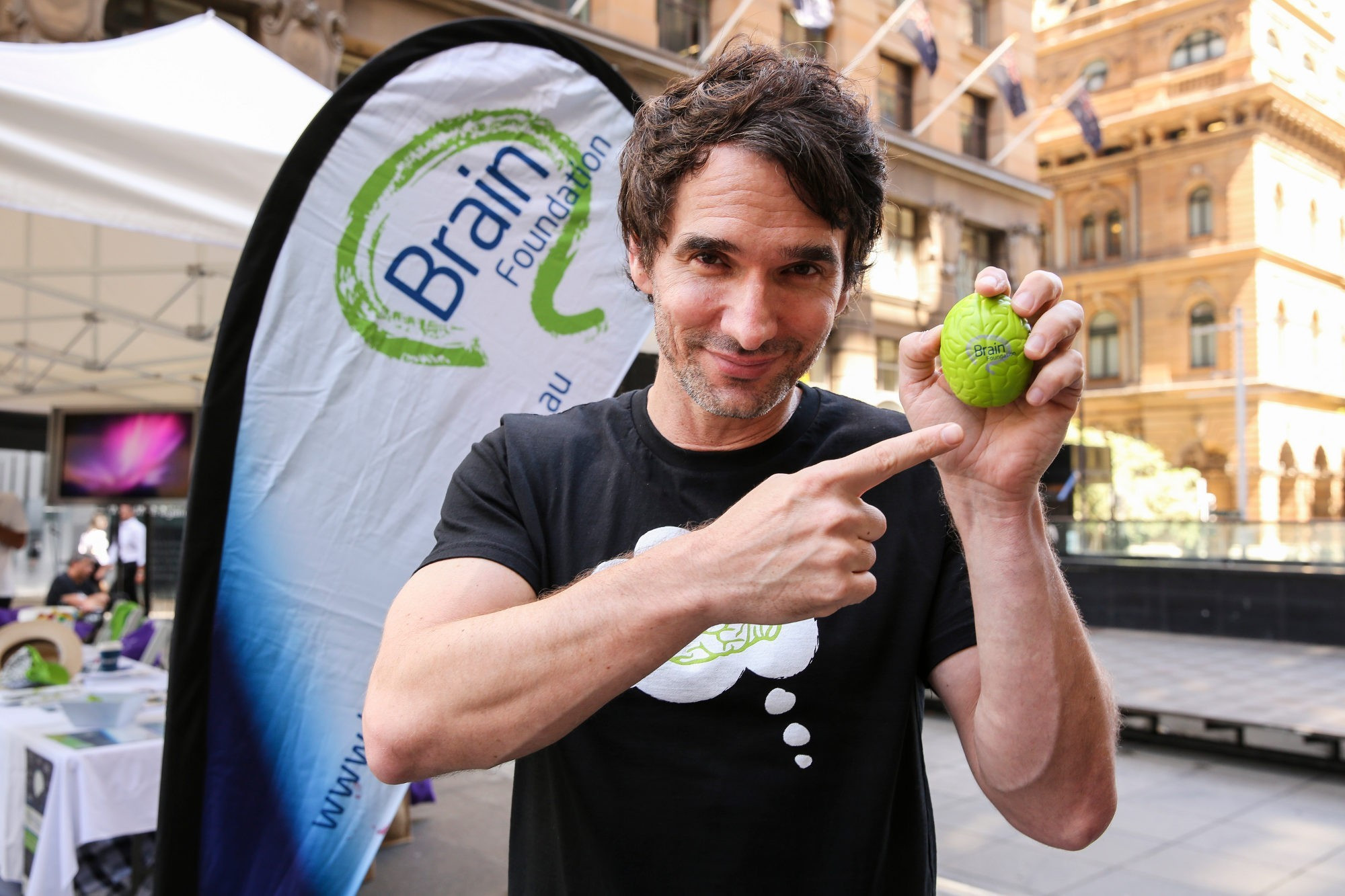 <p>Todd Sampson is part of a veterans’ table tennis team during Brain Awareness Week.</p>
