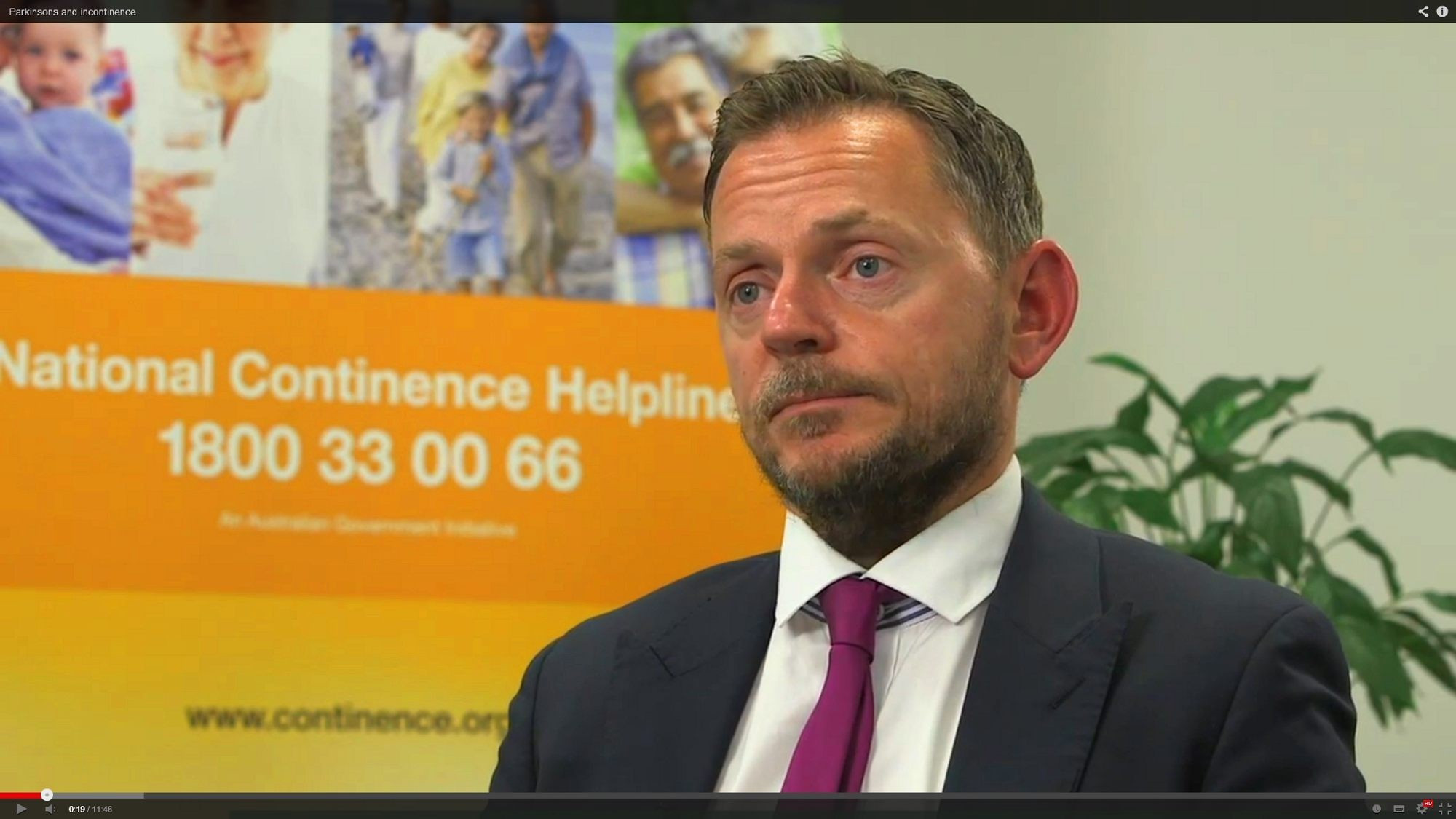 <p>New YouTube video screenshot of clinical nurse consultant, Victor McConvey.</p>
