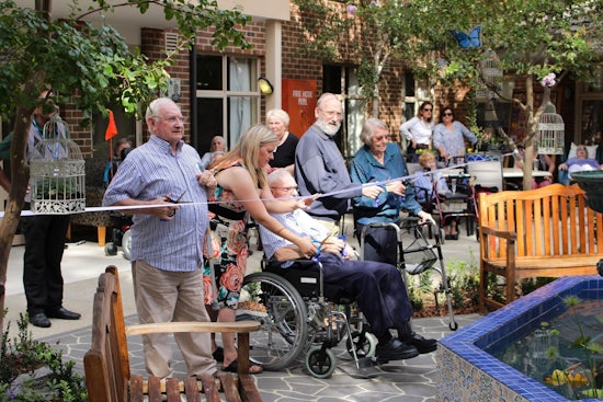 <p>BlueCross Broughtonlea residents at the ribbon cutting ceremony.</p>
