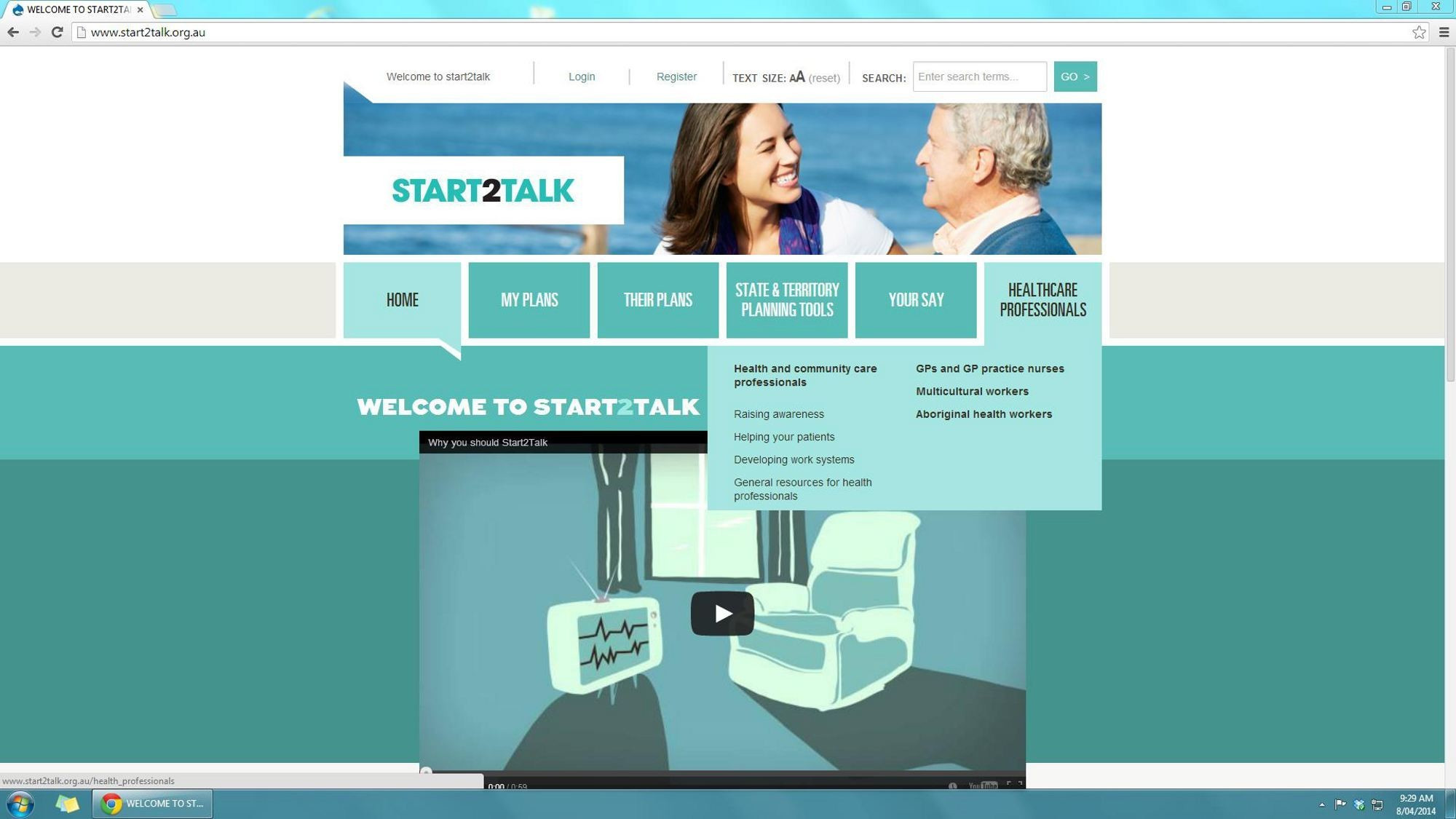 <p>Snapshot of the Start2Talk website.</p>
