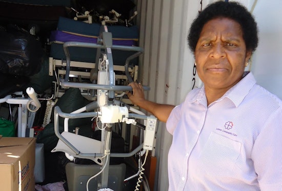 <p>The Papua New Guinea donation of second hand wheelchairs, hospital beds, mobility aids and mattresses was coordinated by Zion registered nurse, Janet Thavung.</p>
