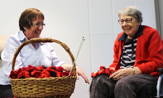 <p>ACH Group customer, Barbara Coleman, right, with ACH Group worker, Louise Healy, have been working with other staff, customers and volunteers, in the organisation's SALA exhibitions.</p>
