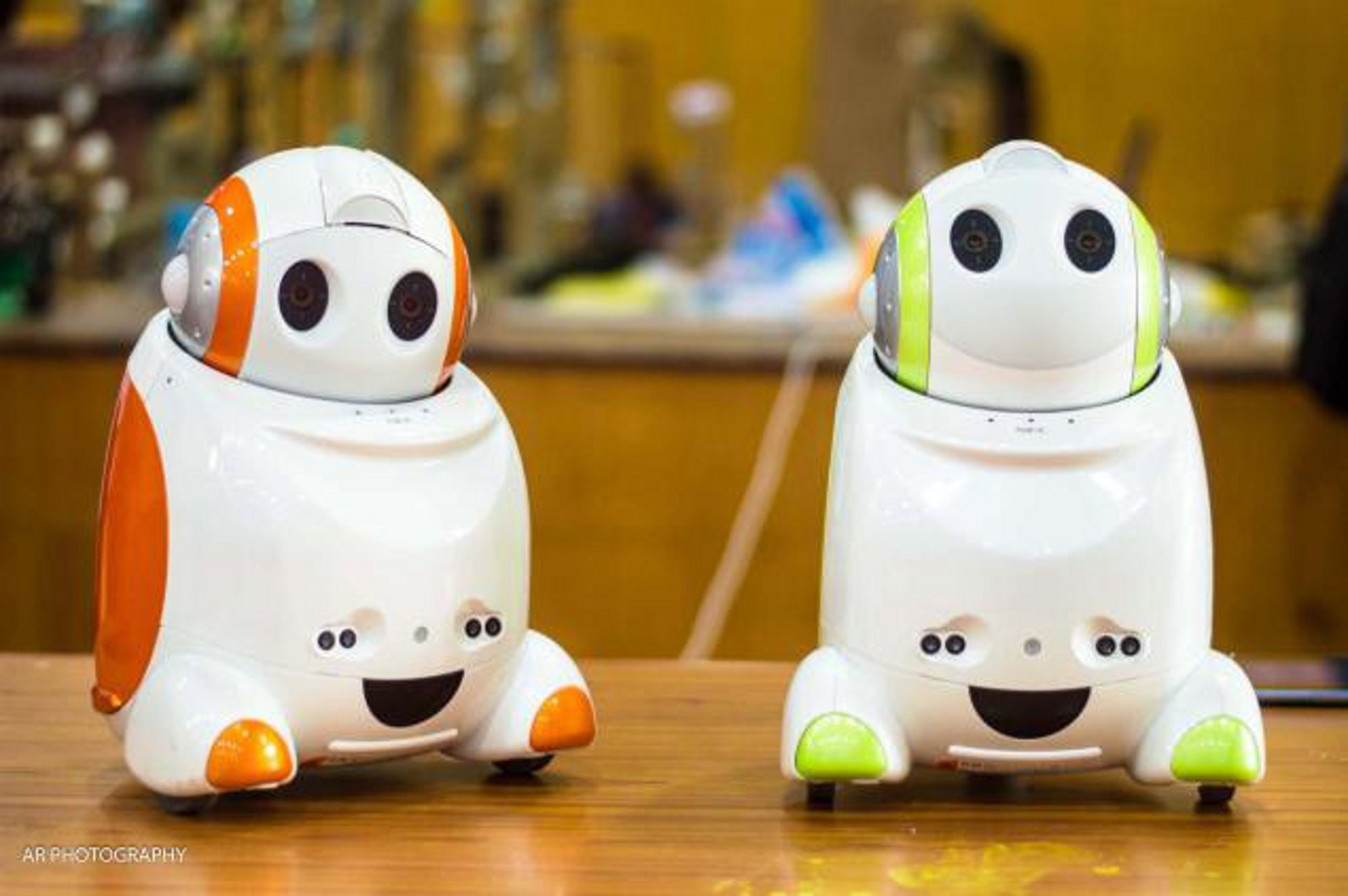 <p>Some of robots, developed by lead researcher Professor Rajiv Khosla, which are helping to improve the quality of life for people with dementia.</p>

