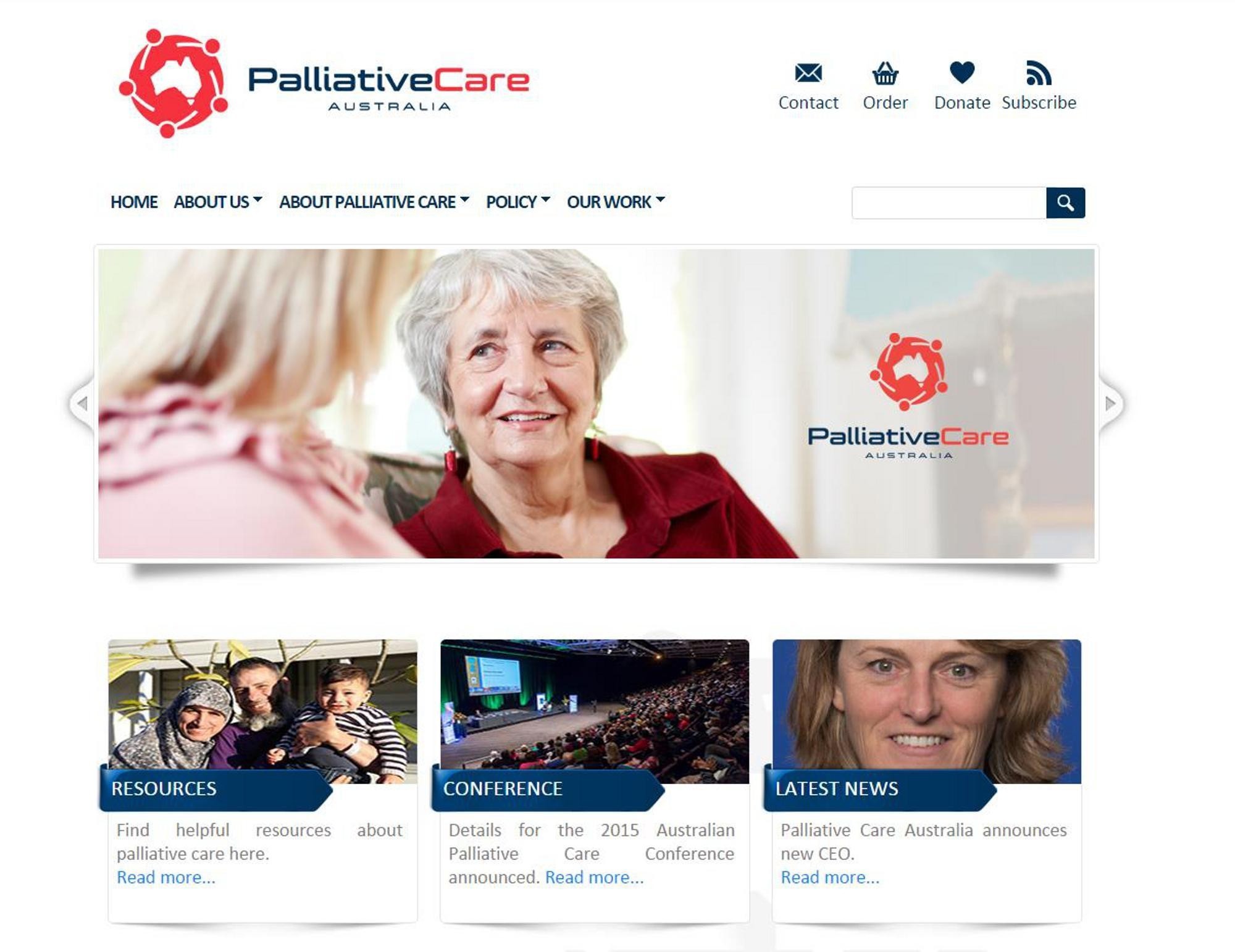 <p>A screen snapshot of the new Palliative Care Australia website and rebranding.</p>
