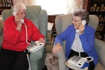 Vanda (right), pictured with fellow ACH Group Kapara resident, Betty, recently became a volunteer for a telephone program which creates opportunities for older Aussies to support each other.