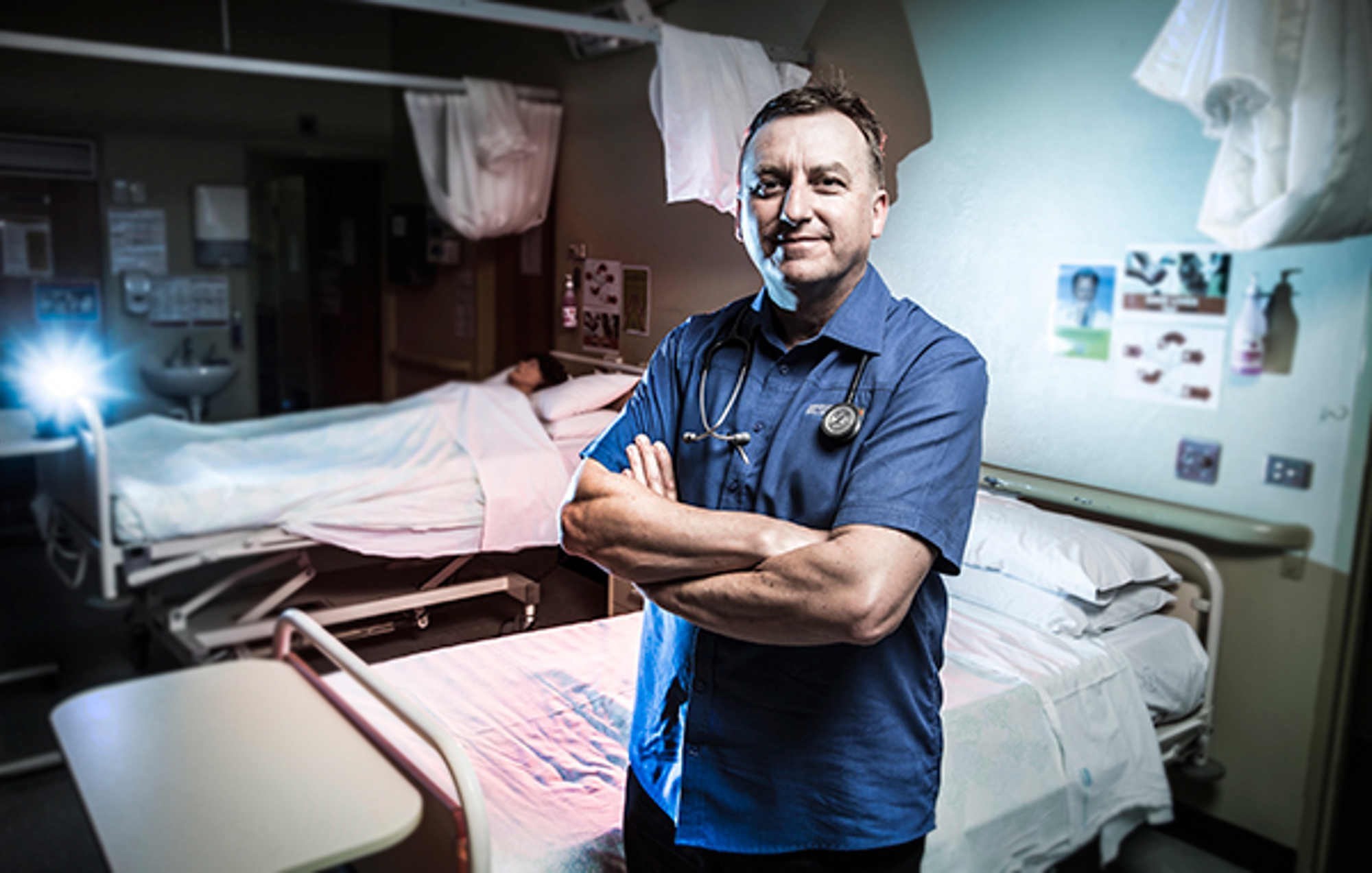 <p>Fifty year old nursing student, Simon Lovatt, is breaking the male nurse 'stereotype'.</p>
