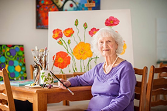 <p>To Ruth Hill, painting is as innate as breathing and thanks to the ECH home support Ruth receives at her Encounter Bay home she can focus on and pursue her creative passion.</p>
