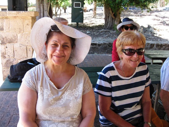 <p>Lena Pace and Agnes Mc Bride on a Younger Onset Dementia program outing.</p>

