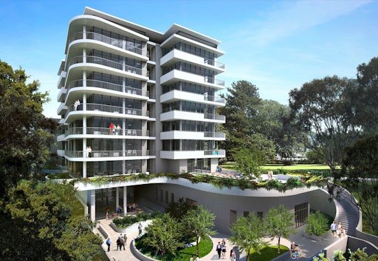 <p>An artist's impression of St Basil's new aged care development in Sydney's eastern suburb of Randwick.</p>
