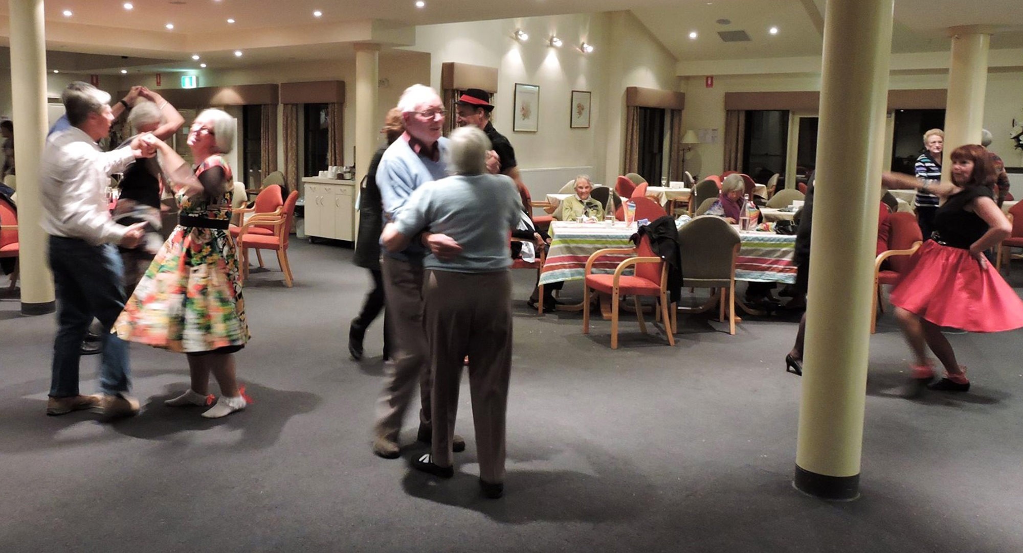 <p>Residents and staff alike kicked up their heels on the dance floor at The Laurels Retirement Village.</p>
