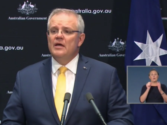 <p>If the aged care sector who are going above the recommended restrictions do not dial it back to the national baseline, the Commonwealth will get involved. [Source: Scott Morrison Facebook Page Live]</p>
