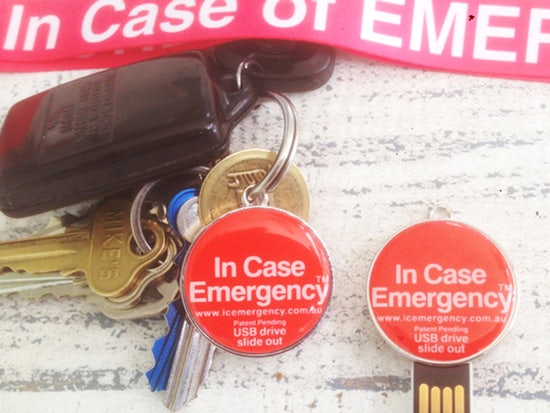 <p>Carry your ‘In Case of Emergency’ USB ID with you (Source: I.C Emergency)</p>
