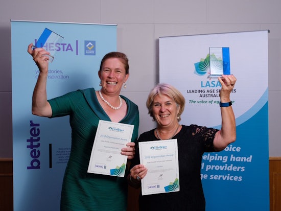 <p>Two winners of the LASA Excellence in Age Services Awards 2018 (Source: LASA)</p>
